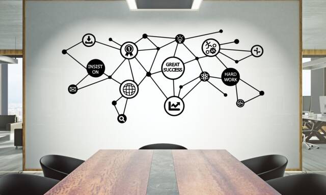 Teamwork Quote Wall Decal Inspirational Office Decor 2142Re - image 1