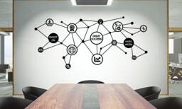 Teamwork Quote Wall Decal Inspirational Office Decor 2142Re - thumbnail 1