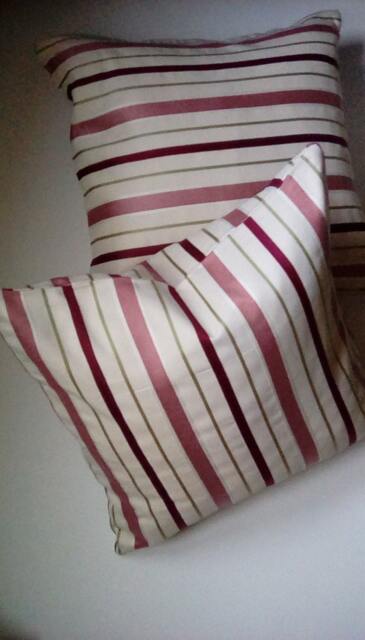 Pillow Cover Burgundy Satin Stripe - image 1