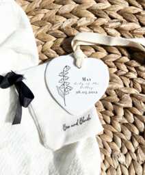 Personalised May Lily Of The Valley Birth Flower Ceramic Keepsake - Birthday Gift Bauble - thumbnail 1