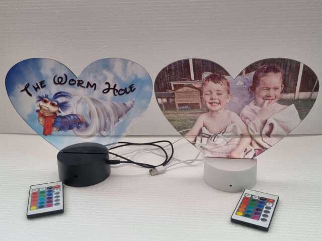Led Personalised Night Light With Photos Names Logos Fully Customised - image 1