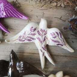 Set Of 12 Portuguese Swallows, Wall Art, Portugal Pottery, Keramik - thumbnail 2
