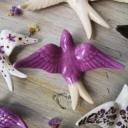 Set Of 12 Portuguese Swallows, Wall Art, Portugal Pottery, Keramik - thumbnail 3