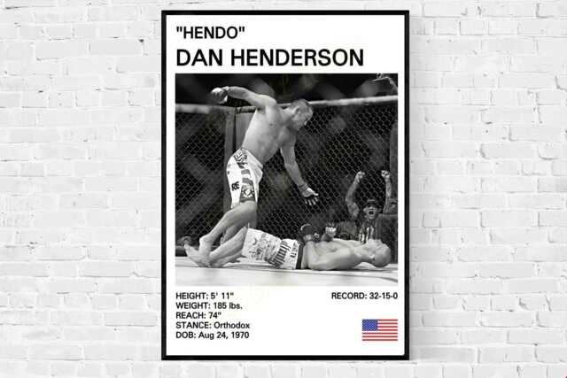 Dan Henderson Mma Poster Global Icons Art Print - image 1