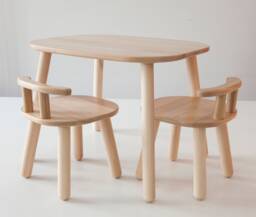 Montessori Kids Table & Chairs Set, Furniture For Toddler Playing Learning - thumbnail 1