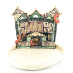 Ceramic Handmade Haunted Mansion Desk Organizer, Home Decor Funny Halloween Gift Brushes, Pens Pencils Holder , Vase & More - thumbnail 2