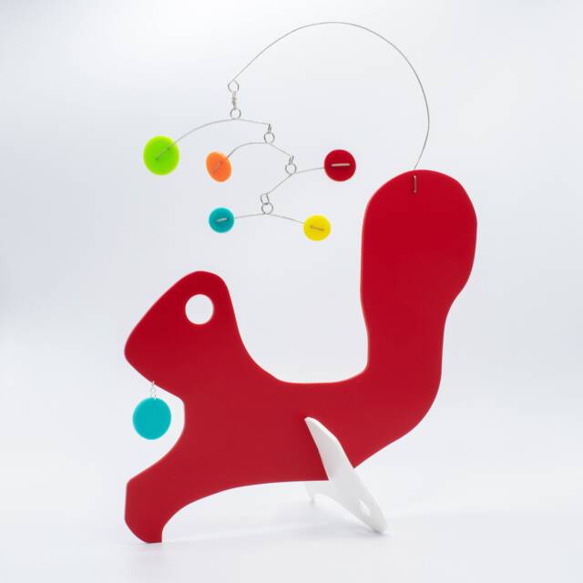 Squirrel Stabile Art Sculpture Abstract Animal Kinetic Mobile - image 1
