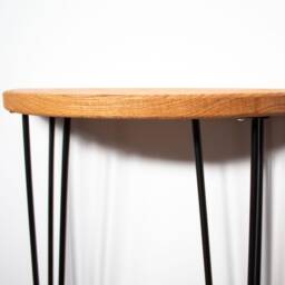 Demi Lune - Solid Oak & Hairpin Legs/Half Moon Narrow Table - thumbnail 4