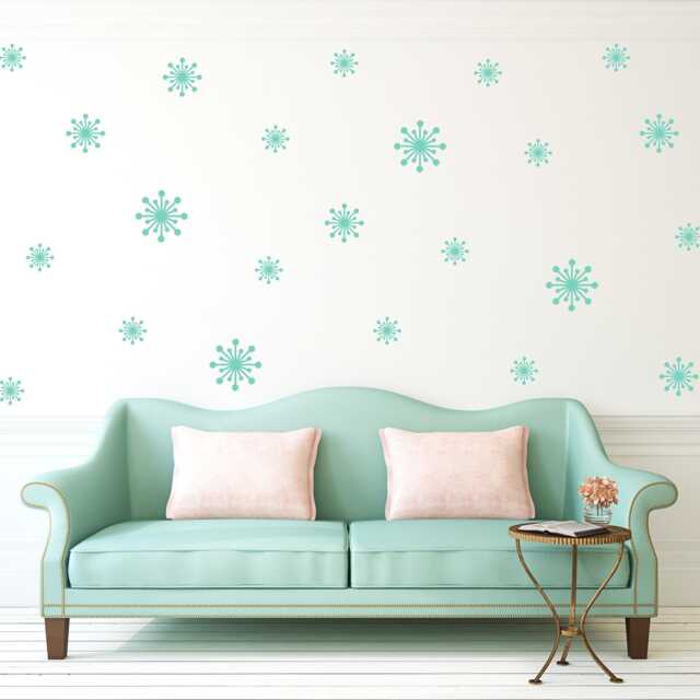 Fifties Starbursts Wall Decal Set - Retro Decor Of 23 Decals - image 1