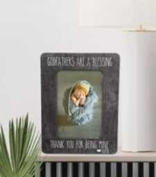 Personalized Godfather Picture Frame Baptism Gift For Godparent - thumbnail 4