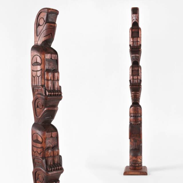 First Nations Four Figure Model Totem Pole Custom Designs - image 1