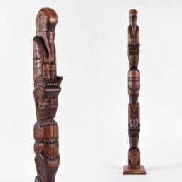 First Nations Four Figure Model Totem Pole Custom Designs - thumbnail 2