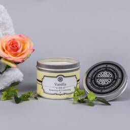 Vanilla Essential Oil Aromatherapy Candle - Candle Handmade Oils Yoga Massage Spa Day - thumbnail 2