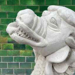 Handcrafted Stone Dragon Statue Concrete Mythical Ornament Garden Cement Animal Sculpture Chinese Lawn Figurine Patio Art Gift - thumbnail 2