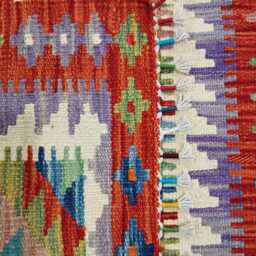 Kilim Rug Classic, Handmade Artisan Afghan Turkish Scandinavian Navajo Bohemian Wool Flatweave Multicolour 123x84 cm - thumbnail 3