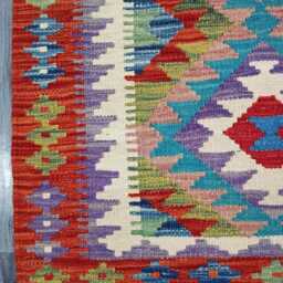 Kilim Rug Classic, Handmade Artisan Afghan Turkish Scandinavian Navajo Bohemian Wool Flatweave Multicolour 123x84 cm - thumbnail 4