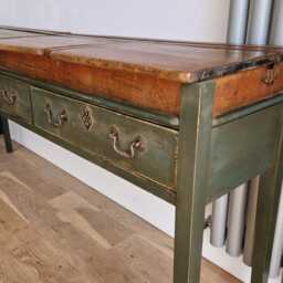 Dresser Base/ Sideboard/ Constructed With Vintage School Desks - thumbnail 2