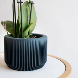 Blue Indoor Wood Planter - Praha Perfect Gift For Plant Lovers - thumbnail 2