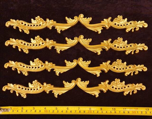 4 Gilt Gold Or White French Style Decorative Wall Furniture Moulding Pediment Frame Plastic Decoration - image 1