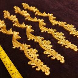 4 Gilt Gold Or White French Style Decorative Wall Furniture Moulding Pediment Frame Plastic Decoration - thumbnail 2