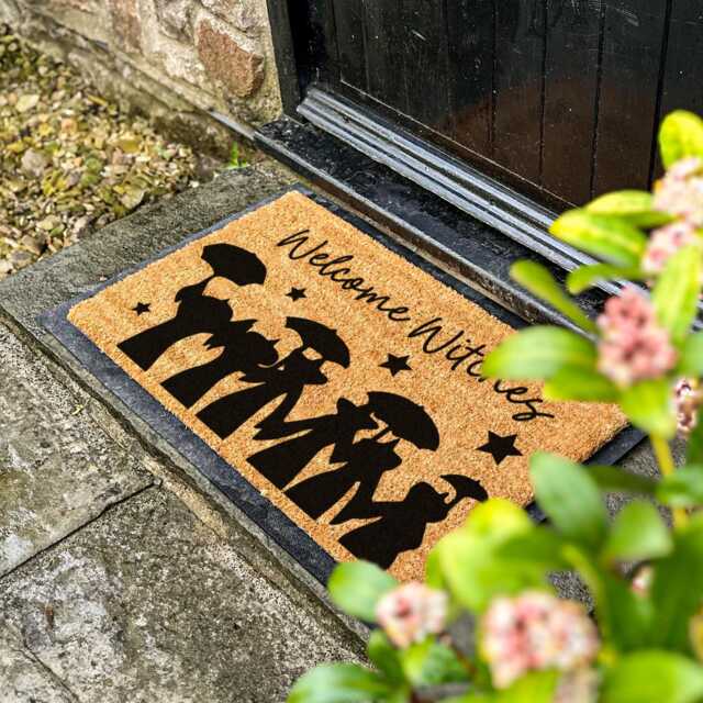 Welcome Witches Doormat - Witchy Home Decor, Halloween Entry Mat, Spooky Porch Rug, Gift For Witches, Magical Mat - image 1