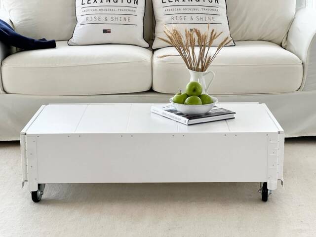 Coffee Table Side Vintage Shabby Chic White - image 1