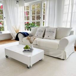 Coffee Table Side Vintage Shabby Chic White - thumbnail 4