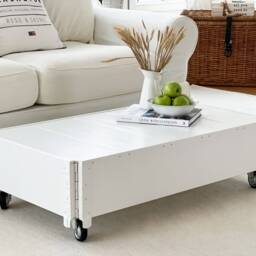 Coffee Table Side Vintage Shabby Chic White - thumbnail 3