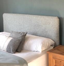 Headboard Cover - Silver Blue