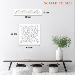 Scallop Wall Stencil Kit - Border & Woodland Forest Leaf Stencils For Painting Scandi Boho Nursery Wall Decor Dizzy Duck - thumbnail 3
