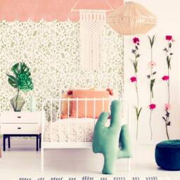 Scallop Wall Stencil Kit - Border & Woodland Forest Leaf Stencils For Painting Scandi Boho Nursery Wall Decor Dizzy Duck - thumbnail 2