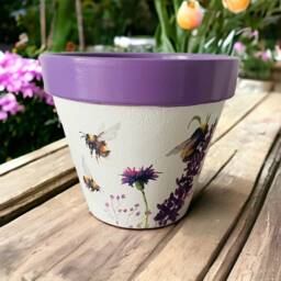 Thistle Bee Plant Pot, Flower Gifts, Garden Gifts For Lovers, Decorations - thumbnail 1