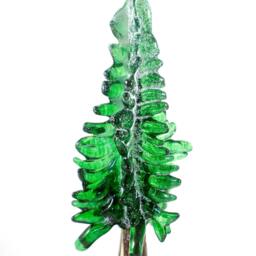 Hand Sculpted Glass Snow Tree Winter Woodland Sculpture - thumbnail 2