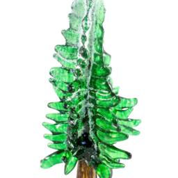 Hand Sculpted Glass Snow Tree Winter Woodland Sculpture - thumbnail 3