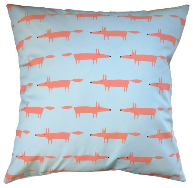 Cushion Cover in Scion Aqua Mini Little Mr Fox 16 - image 1