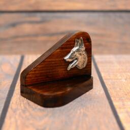 Belgian Shepherd, Malinois - Wooden Candlestick With Dog, Souvenir, Decoration, Limited Edition, Collection - thumbnail 3