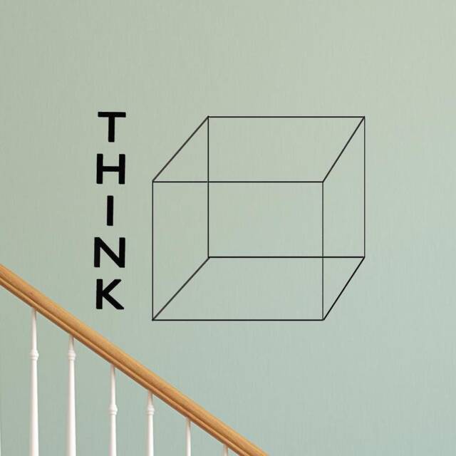 Think Outside The Box Wall Decal Pictograph Art Decor Home Or Office Sticker - Vwaq V2 - image 1