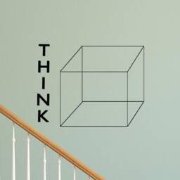 Think Outside The Box Wall Decal Pictograph Art Decor Home Or Office Sticker - Vwaq V2 - thumbnail 1