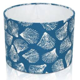 Seashell/ Fish, Coral Fabric Lampshade, Coastal Home Decor Lighting, UK Made - thumbnail 2