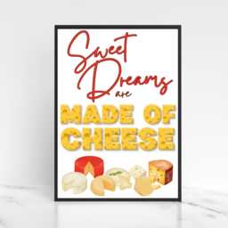 Song Lyric Poster, Cheese Poster Print For Kitchen, Quirky Decor Wall Art, Eurythmics - thumbnail 1