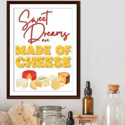 Song Lyric Poster, Cheese Poster Print For Kitchen, Quirky Decor Wall Art, Eurythmics - thumbnail 4