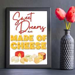 Song Lyric Poster, Cheese Poster Print For Kitchen, Quirky Decor Wall Art, Eurythmics - thumbnail 3