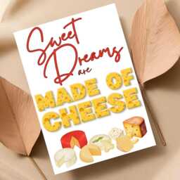 Song Lyric Poster, Cheese Poster Print For Kitchen, Quirky Decor Wall Art, Eurythmics - thumbnail 2