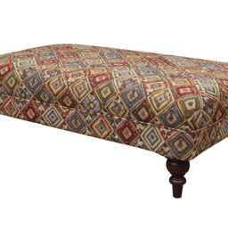 Modern Tapestry Coffee Table Ottoman, Handmade Upholstered Footstool Uk, Living Room Stool - thumbnail 3