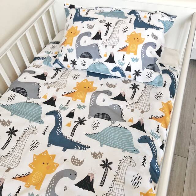 Dinosaur Bedding, Duvet Covers, Fitted Sheets, Colourful Decor, Children's Room Kids & Baby Bedding - image 1