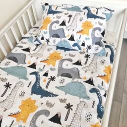 Dinosaur Bedding, Duvet Covers, Fitted Sheets, Colourful Decor, Children's Room Kids & Baby Bedding - thumbnail 1
