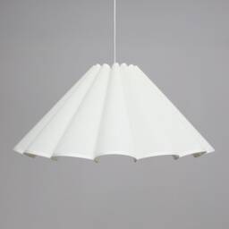 Handmade White Fabric Flower Lampshade - Customizable Size-11# - thumbnail 1