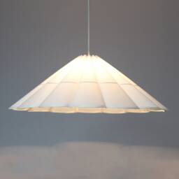 Handmade White Fabric Flower Lampshade - Customizable Size-11# - thumbnail 4