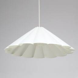 Handmade White Fabric Flower Lampshade - Customizable Size-11# - thumbnail 2