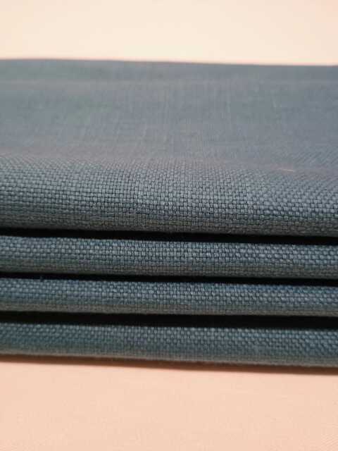Aqua Marine Kingfisher Fabric Sample, Linen Look - image 1